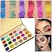 SUNTRIC 24 Color Highly Pigmented Diamond Glitter Rainbow Eye Shadow Palette Flash Shimmer Eyeshadow Make Up Palette