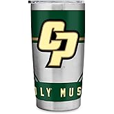 Rico Industries NCAA Cal Poly Mustangs Standard 20oz Stainless Steel Tumbler with Lid - Great For Coffee, Tea, Water or Cocktails