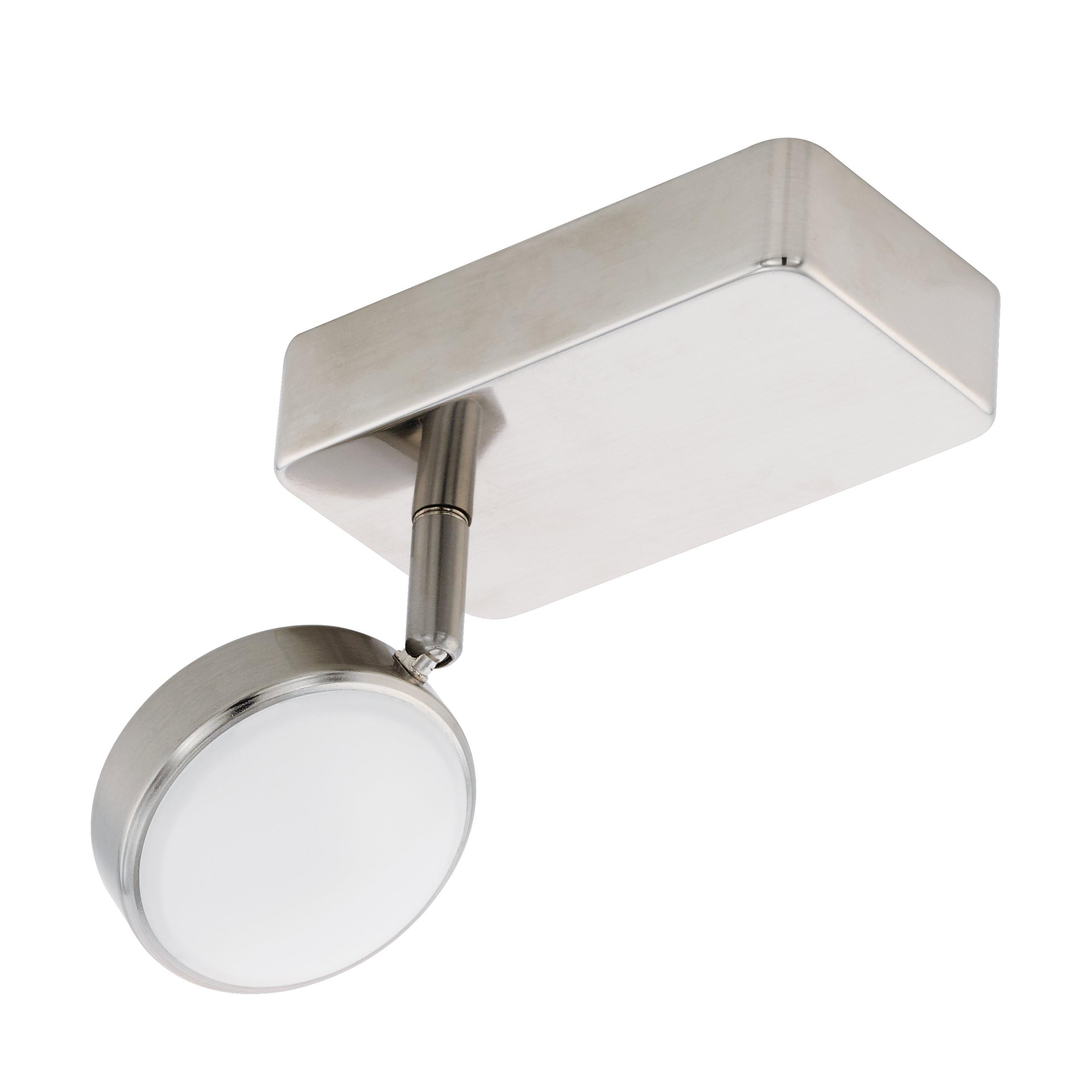 Eglo Connect LED Wall Spot Corropoli-C, Smart Home Single-Spot, Ceiling Spot Made of Steel and Plastic, Colour: Matte Nickel, White, Dimmable, Adjustable White Tones and Colours