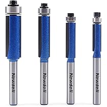 Lot De 2 Fraises à Défoncer CNC Avec Tige De 6,35 Mm De Diamètre De Coupe En Carbure De Tungstène Avec Revêtement Nano Bleu Pour Fraisage Latéral, Usinage De Finition (0,6 X