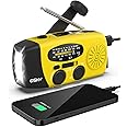 Esky Emergency Hand Crank Radio with 3 LED Flashlight, AM/FM/NOAA Portable Weather Radio with 2000mAh Power Bank Phone Charger, Solar Powered USB Charged Radio for Indoor Outdoor Camping, SOS Alarm