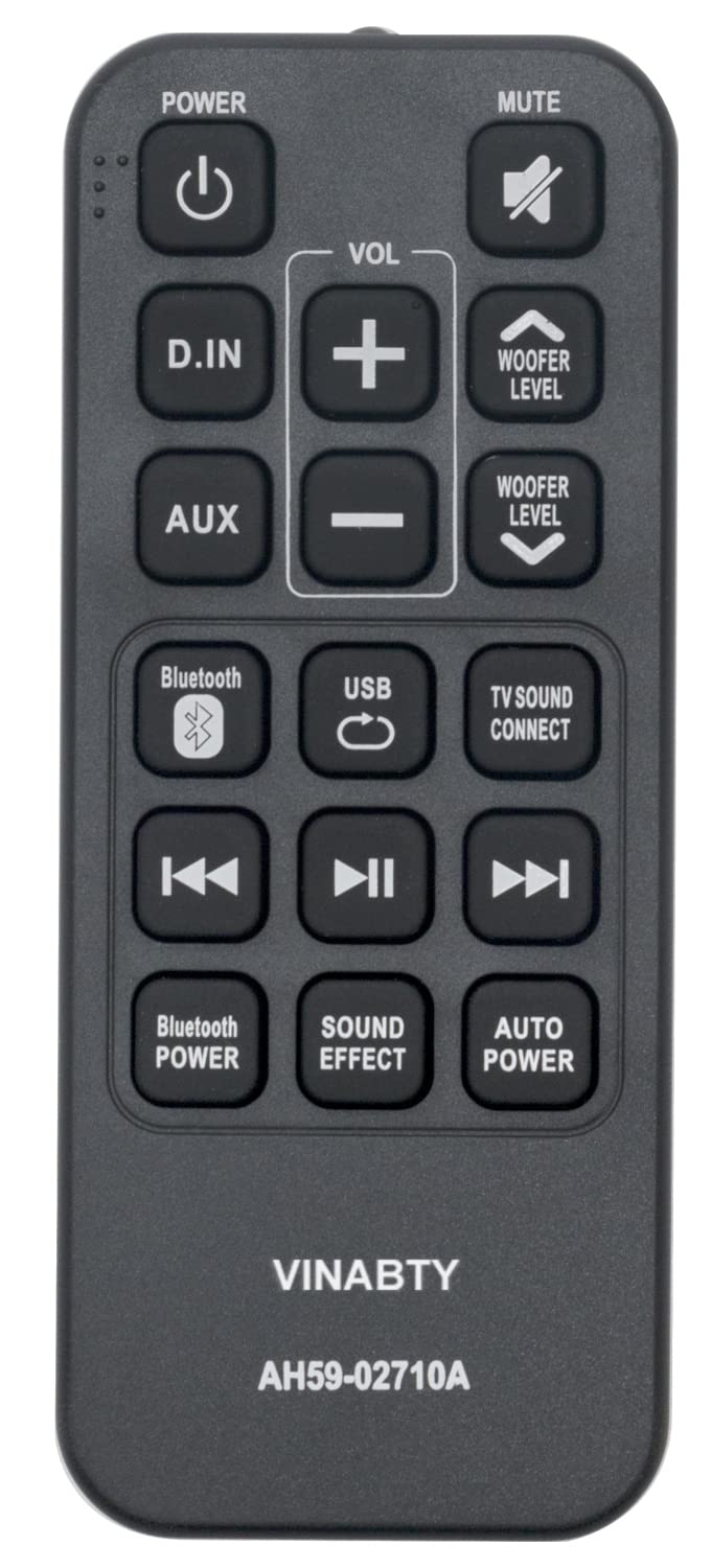 VINABTY AH59-02710A Remote Control Replacement for Samsung Sound Bar HW-J250 HWJ250/ZA HW-JM25 TM1110 HW-J250/EN