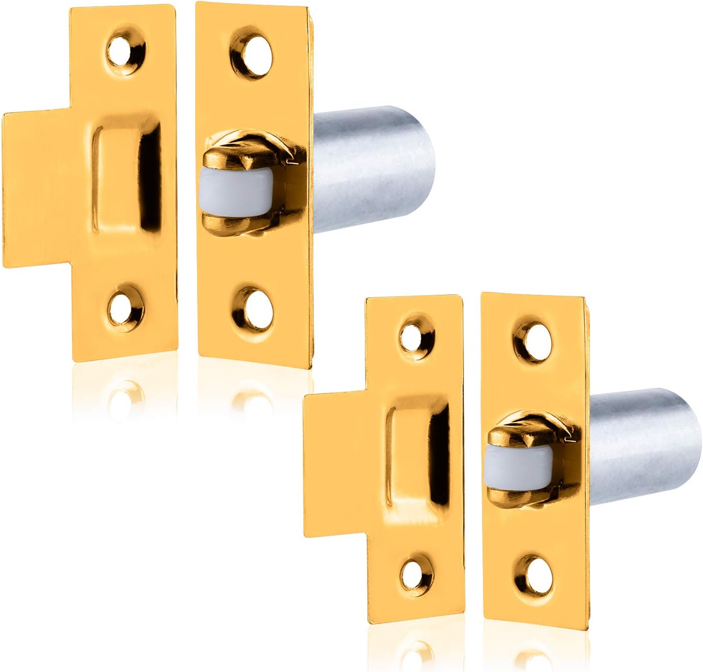 XFORT® Adjustable Roller Catch, Polished Brass Roller Ball Door Latch, Door Closer When Locking is not Required