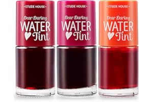 ETUDE Dear Darling Water Tint 3 Color SET 9.5g x 3color | Bright Vivid Color Lip Tint with Moisturizing Pomegranate & Grapefruit Extract to Hydrate your Lips