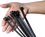 ERKO Cable Ties Black 540 x 7.6 mm Pack of 100 54 kg Tensile view 2