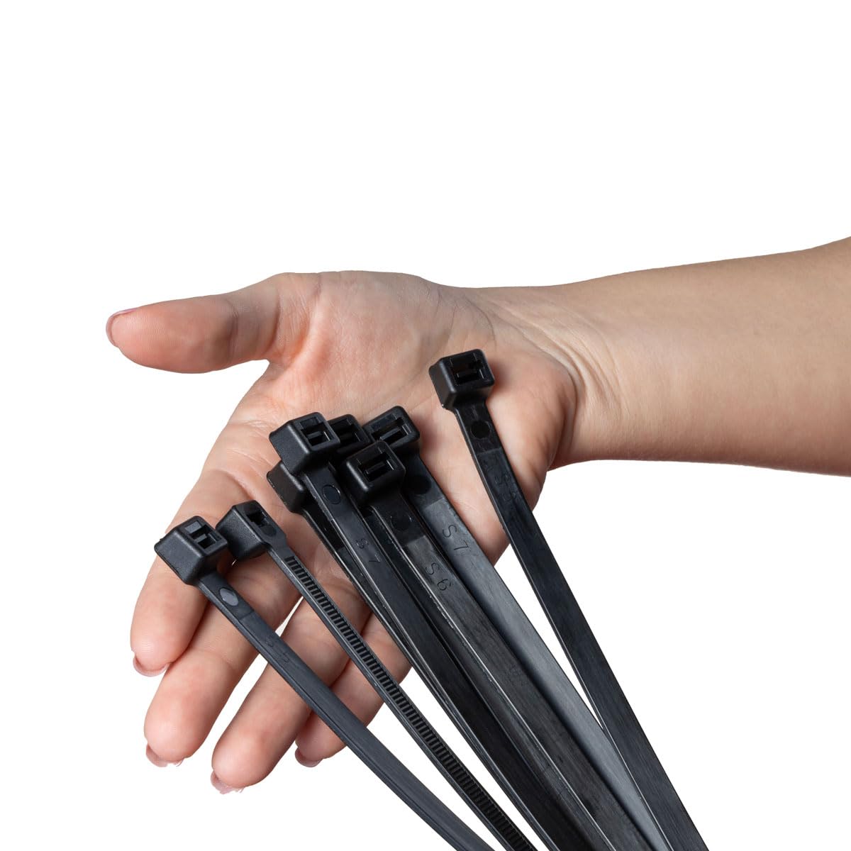 ERKO Cable Ties Heavy Duty Black 18 inch 450 x 7,6 mm 100 Pieces 120lbs Tensile Strength, Zip Tie Wraps, Strong