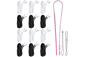 Gorilley 60 Inch Drawstring Cord 12 Pcs Hoodie String Replacement,Draw String with Threader Tool for Sweatpants Pants