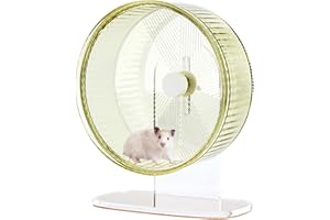MINI&MOE Super-Silent Hamster Exercise Wheel: Silent Spin Toys Hamster Running Wheels with Height Adjustable Stand for Hamsters Gerbils Mice Or Other Small Animals -8.5inch Green