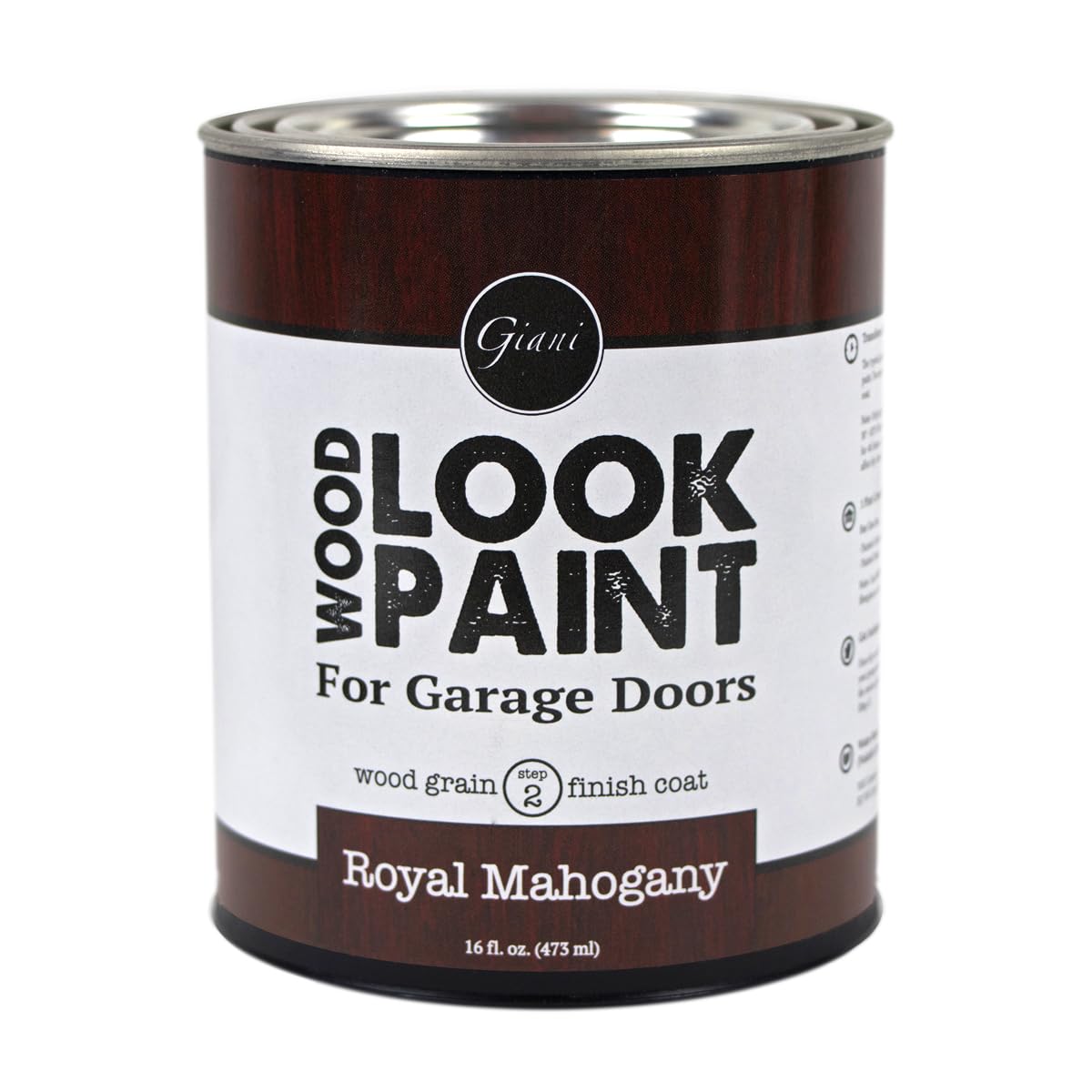 Photo 1 of Giani Wood Look Paint for Garage Doors- Step 2 Wood Grain Finish Coat, Pint (Royal Mahogany)