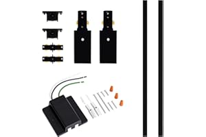 VANoopee 6.6FT H Track Lighting Rails Black, H Type Track Lighting Kit with Floating Canopy Connector, End Caps, Live End Feeds, I Connectors, Compatible with Single Circuit H Style Track System