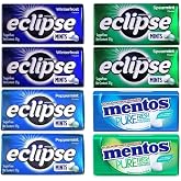 Eclipse sugarfree mints and purefresh sugarfree mints bundle - winterfrost, peppermint and spearmint total 8 tins suitable as gift pack