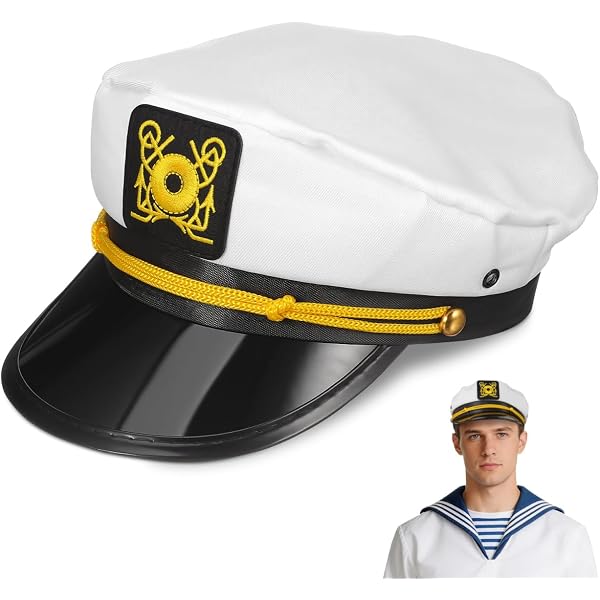 Amazon.com: JIAHG Womens Sailor Hat Vintage Nautical Yacht  display picture 1