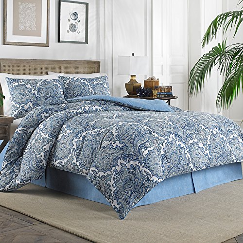 Tommy Bahama Fenders Bay Comforter Set, King, Blue