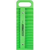 OEMTOOLS 23116 1/4" Drive Portable Magnetic Socket Organizer Tray, Magnetic Socket Holders Organizers For Tool Box, Shop, Or Garage, Holds Up To 26 Tools, Metric/SAE, Green
