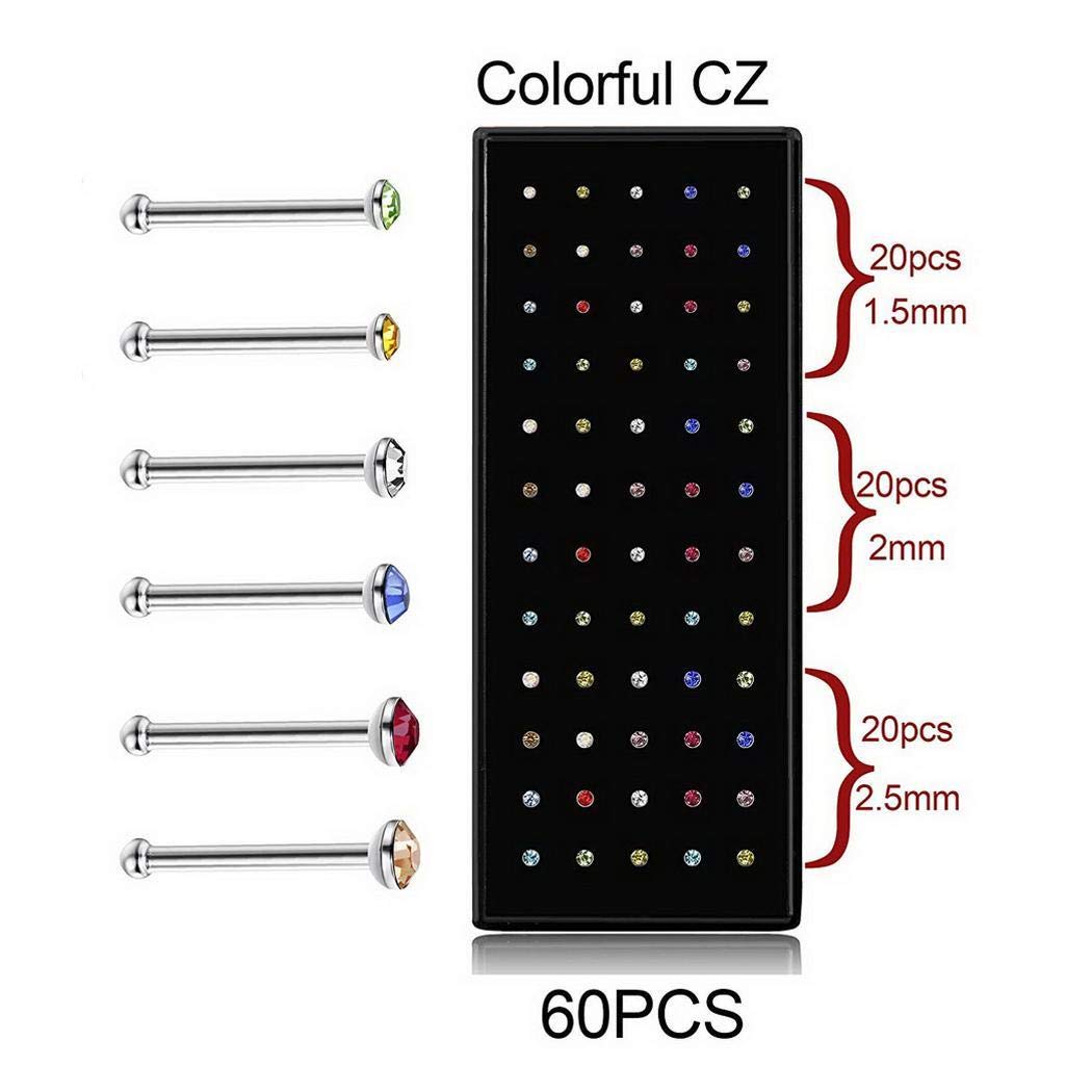 Pesters Unisex Fashion Geometric Rhinestone Nose Stud Nose Decoration Accessories Faux Body Piercing Jewelry