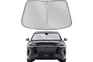 Fonowka Windshield Sun Shade for 2024-2025 Lincoln Nautilus Foldable Sun Sunshade for Car Front Window Blocks UV Rays and Heat Automotive Interior Protector Custom Fit Accessories
