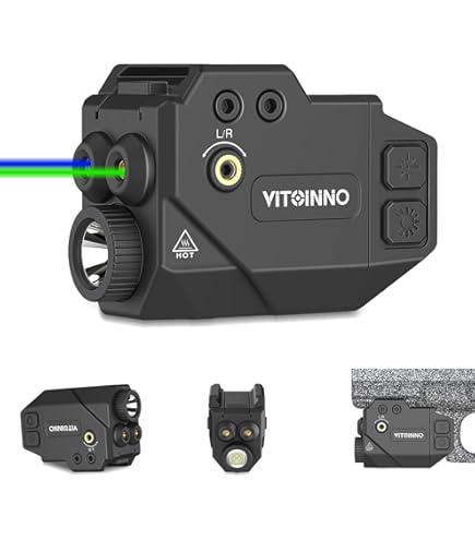 Amazon.com: 500lm Pistol Light and Red Green Beam Combo,Slidable