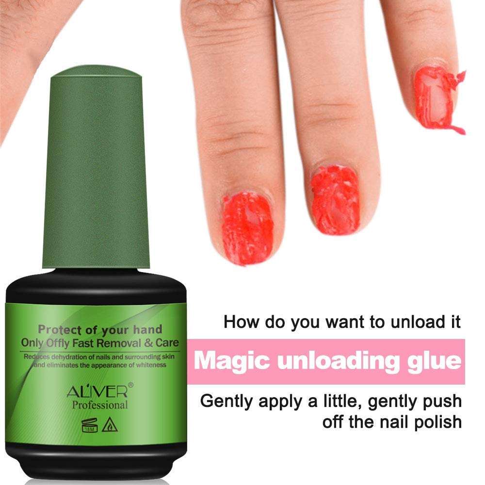 Magic Nail Polish Remover, Professional Removes Soak-Off Gel In 3-5 Minutes Quickly Easily Hurt Your Nails For Natural Gel Sculptured Nails Non-Irritating Nail Polish Remover - 2 Pack : Beauty