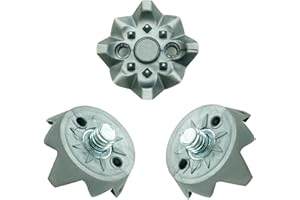 UMMEI 28 PCS Golf Metal Stud Screw in Golf Spikes Replacement Metal Thead Golf Shoe Spikes Replacement Easy to Install (Grey)