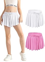 Butterfly Shorts Girls Cute White Pink with Pocket