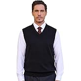 KVSS Men's V-Neck 100% Pure Cashmere Sweater Vest, Sleeveless Pullover Cashmere Sweaters for Men | Luxury from Inner Mongolia