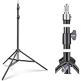 NEEWER Photography Light Stand 2.85-6.6ft/87-200cm, Spring Loaded Aluminum Tripod Stand with ø28mm Thicker Tube Diameter for