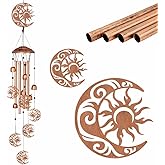 ACRNIGHEET Sun and Moon Wind Chimes for Outside Garden Wind Chime Wind Bells Outdoor Memorial Gifts Sympathy Gifts for Women Men Metal Windchimes for Outdoors, Indoors, Patio, Garden, Yard, Home Decor