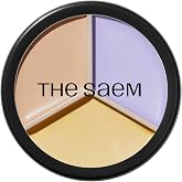 THE SAEM Cover Perfection Triple Pot Concealer - 3-Color Brightening &amp; Correcting Palette, 0.16 oz (4.5g) - No 04 Tone Up Beige
