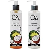 Ola Tropical Apothecary Coconut Organic Shampoo and Conditioner Hair Pair Combo - 8 fl oz each