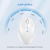 TECKNET Classic Bluetooth Mouse 4800 DPI Wireless Ergonomic 24 Month Battery view 2
