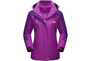 MAGCOMSEN Women's 3-in-1 Winter Coats Snow Ski Jacket Waterproof Windproof Fleece Lined Winter Jacket Parka