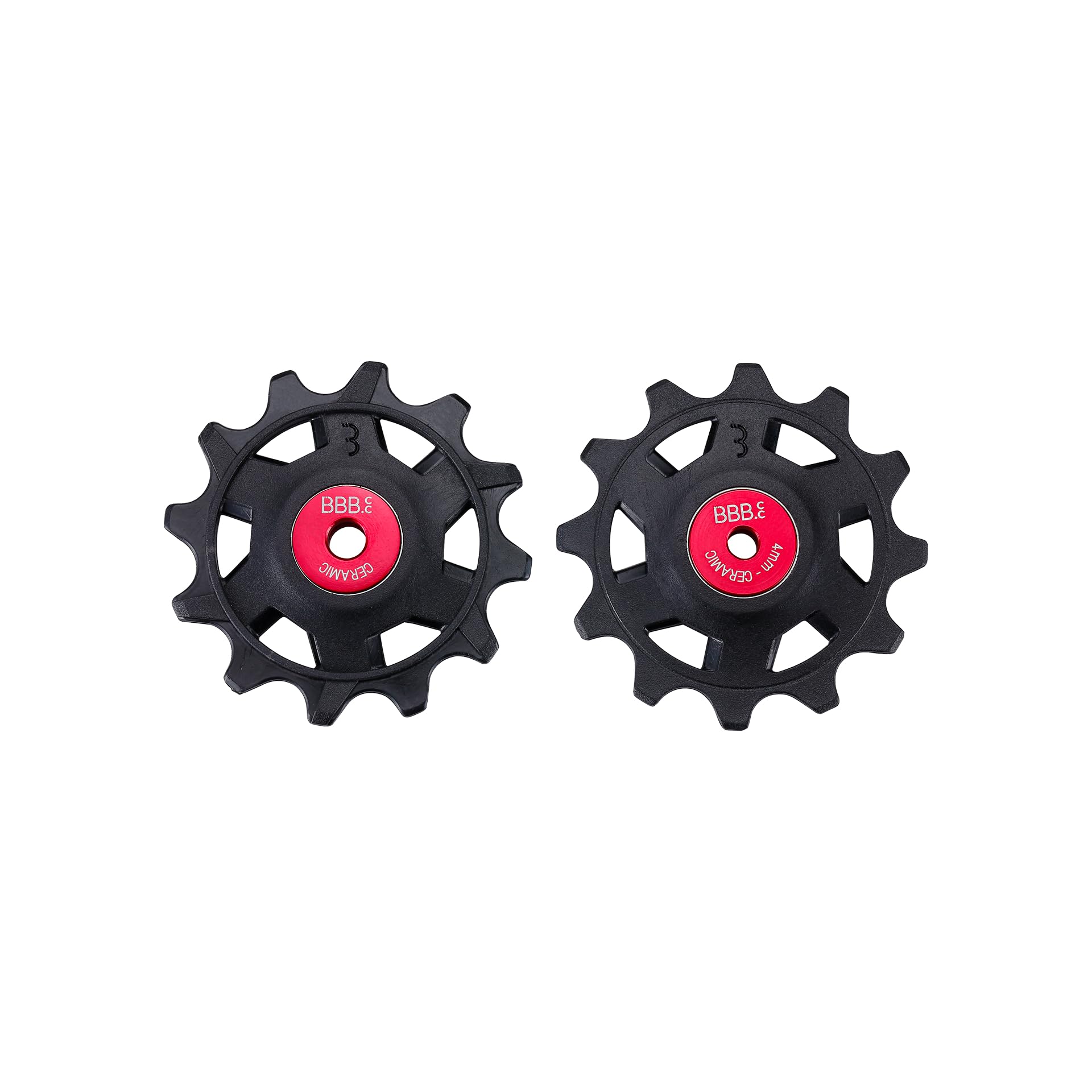 BBB Cycling RollerBoys Ceramic 12T SR Pulley | SRAM Compatible | 12-Speed Groupsets | High Performance Ceramic Jockey Wheels | Durable and Efficient Derailleur | BDP-20, Black