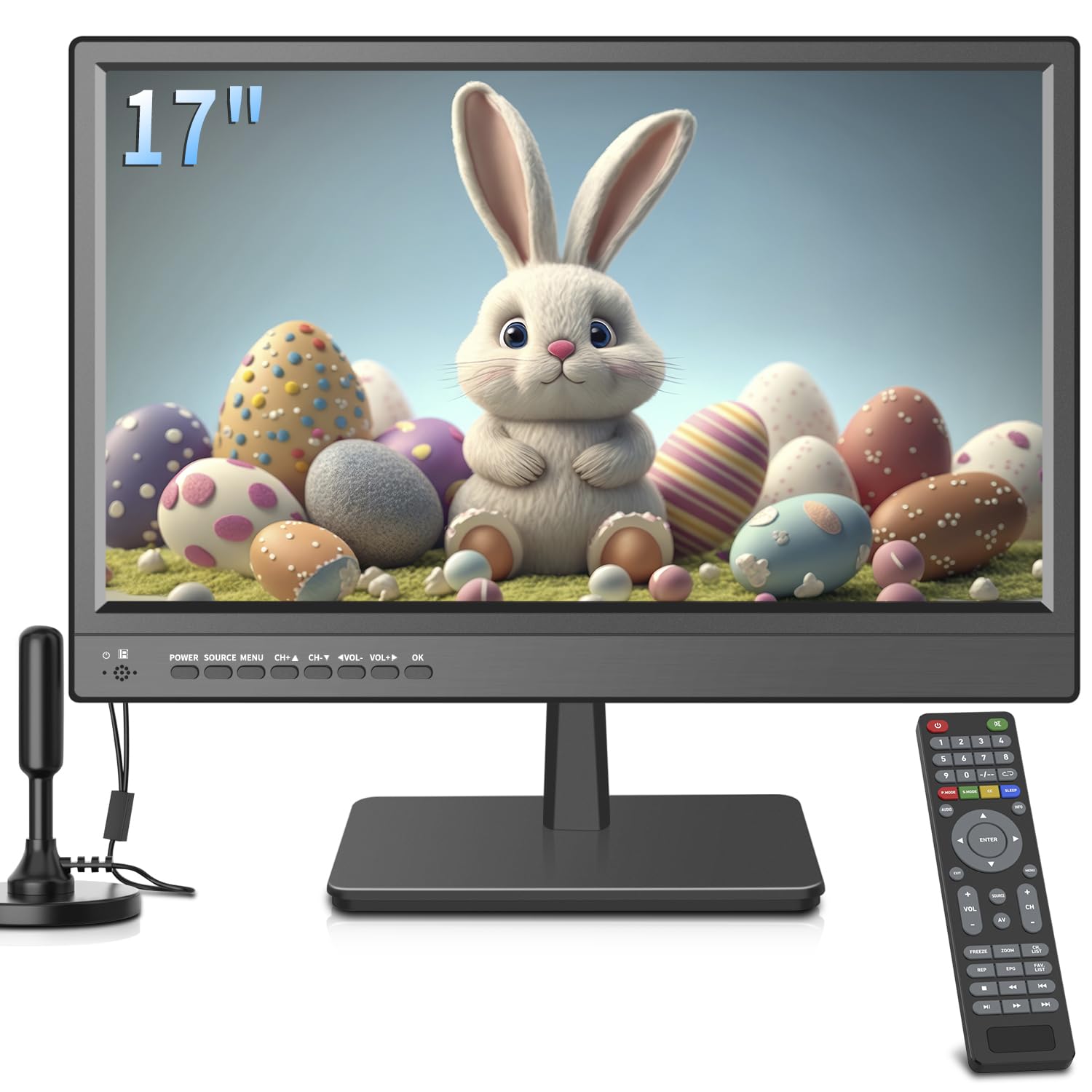 ZOSHING 17" 1080P Screen TV,Small TV wit...