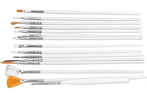 ZJchao Cake Decorating Kit, Pastry Brush, 15Pcs Cookies Brushes Set Food Paint Brush Food Cake Painting Brushes Decorating Fo