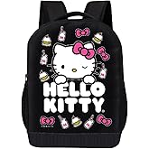 Sanrio Hello Kitty Backpack Shoulder Bag for Girls, Boys, Adults - Cute 18" Inch Hello Kitty Kids Backpack for School (Hello Kitty Dessert)