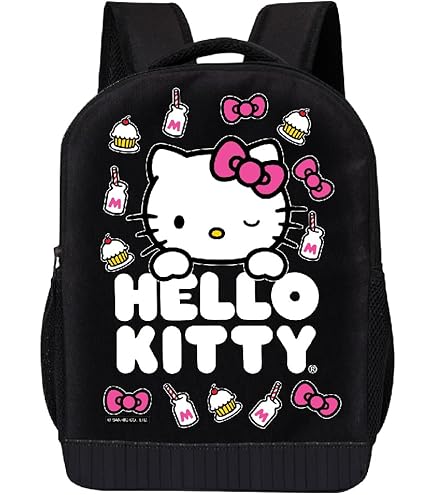 Hello Kitty Faux Leather Backpack for Women - Bundle with 16