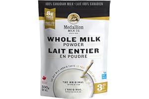Medallion Brand Whole Milk Powder 500g - Dried Milk from Canada, Free of Antibiotics, No rbST or rBGH