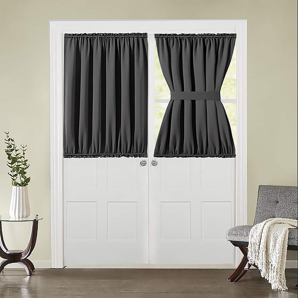 Amazon.com: MIULEE Light Blocking Thermal Insulated French Door Curtain