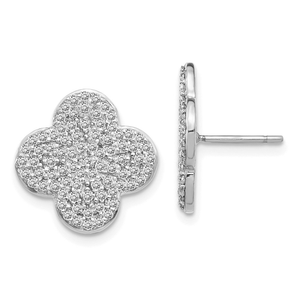 Hoop 14k White Quatrefoil Hoop Earrings Girls