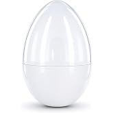 BestPysanky Giant Extra Large White Plastic Easter Egg Two Tones 12 Inches