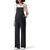 G4Free Maternity Jumpsuits Adjustable Strap Overalls Pregnancy Wide Leg Rompers with Pockets