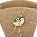 WINOMO Double Heart Wedding Girl Basket with Bowknot