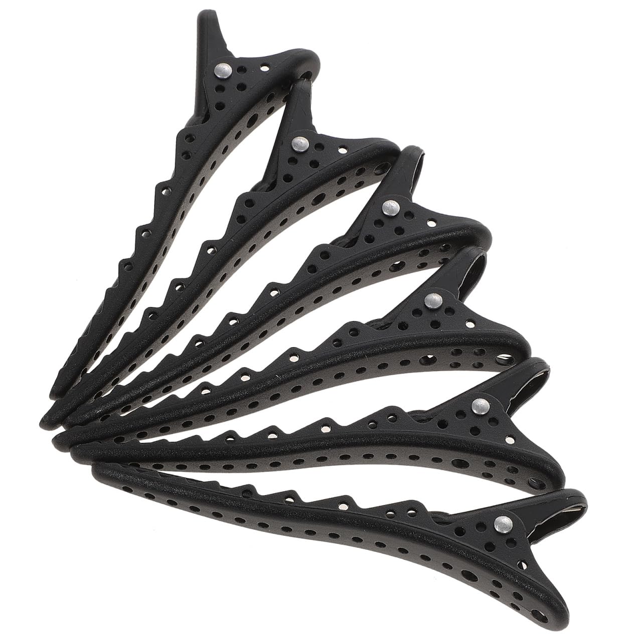 minkissy 6Pcs Black Duckbill Hair Clips 3.9 Inch/10cm Sectioning Clips Billed Hairpins for Precision Sectioning, Hairdressing, Styling, and Salon Barber Use