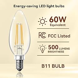TJOY LED Candelabra Bulbs Dimmable, 60W Equivalent