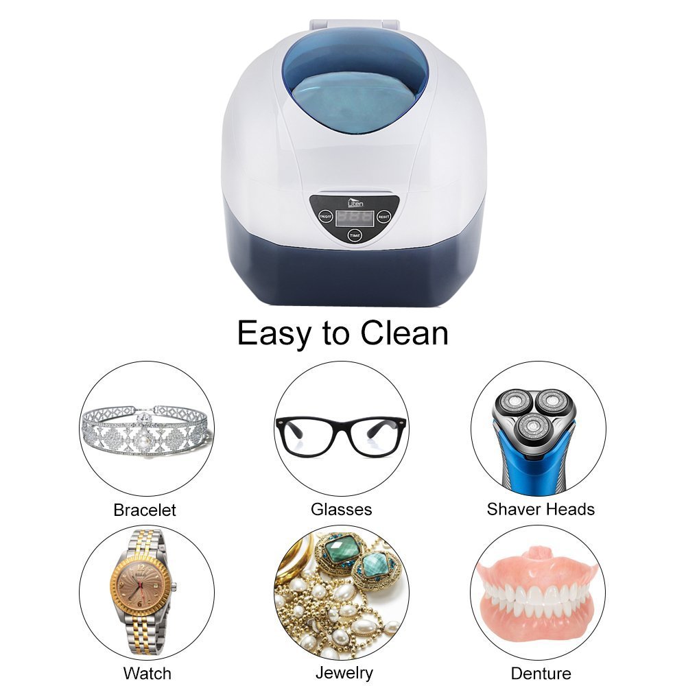 750mL Ultrasonic Cleaner Machine For Jewelry Watches Dentures Glasses