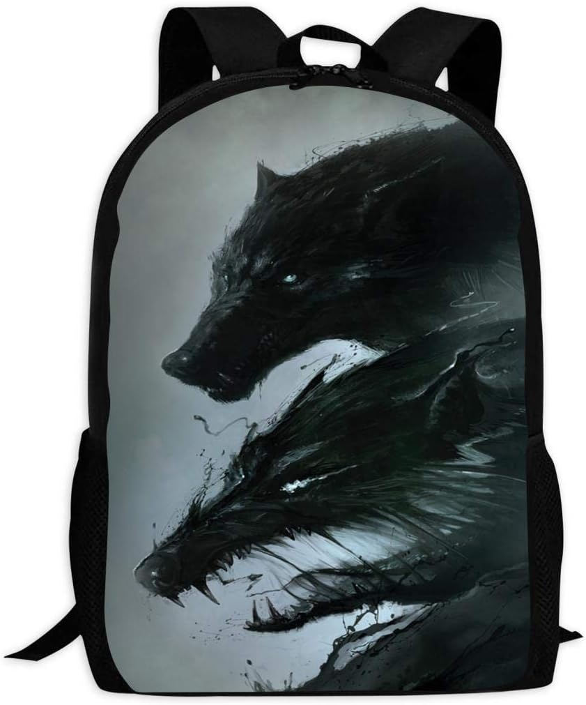 black wolf backpack with wheels
