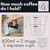 Café Olé Style Cafetière 600ml 2 Cup Plastic Glass French Press Black view 5