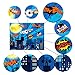 asdfg 5 x 3ft Superhero Cityscape Photography Backdrop and Superhero Party Banner for Kids Birthday Party Decoration, Studio Superhero Photography Background (5 x 3Foot)