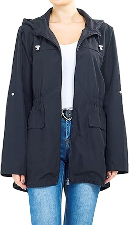 hooded mac jacket womens