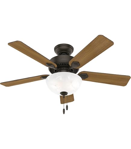 Hunter Fan Company, 44 inch ceiling fan with light, Swanson Matte